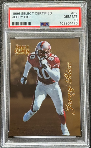1996 SELECT CERTIFIED #62 JERRY RICE 49ERS HOF PSA 10 ☆POP `10☆