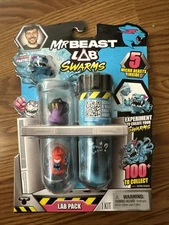 Mr Beast Lab Swarms Test Tube Lab 5 Pack w/Ultra Rare Panther Alpha Series NIB