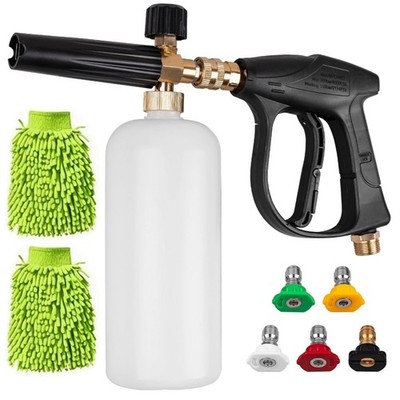 Pressure Washer Gun 1/4'' Car Wash Soap Lance Cannon Spray Jet Bottle Snow Foam