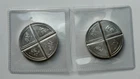 2 PCS 1 oz .999 Pop Bullion Silver Round Splits into small Pieces / Fractions