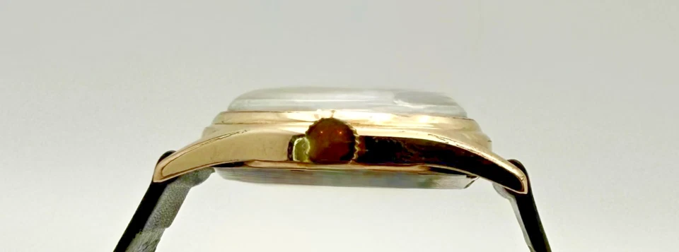 Rare Vintage 1949-1953 Stowa Parat Pointer Date 10 Micron Gold Plate Cal.Osco 42 - Image 4 of 4