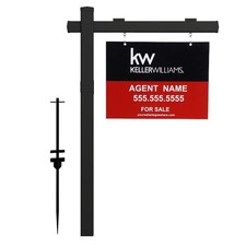 Vinyl PVC Real Estate Sign Post 6' Tall 4"x 4"x 72" , Realtor Yard Sign Post...