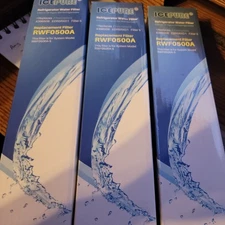 Three (3) Icepure RWFO500A Refrigerator Water Filter New