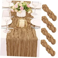 Pack 120 Inch Cheesecloth Table Runner Boho Rustic Gauze Sheer Romantic 4 Nude