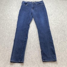 Levi's 724 High Rise Straight Jeans Womens 31x32 31x31 Blue Stretch Denim