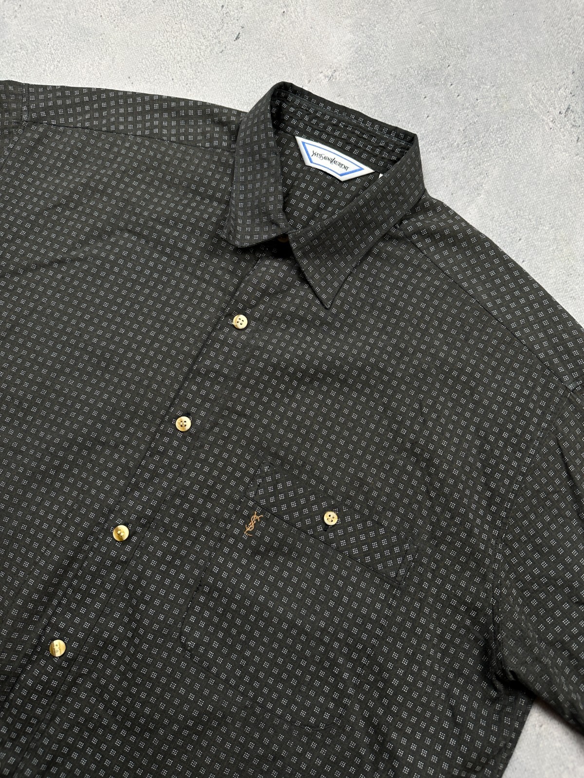 Camicia Lux YSL cotone Yves Saint Laurent estiva manica camicia