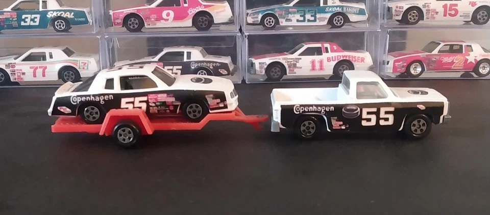 Vintage Ertl 1/64 nascar #33 Copenhagen race car Plus Pickup and trailer set - Image 2 of 4