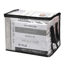 15x9.5x12.6in Clear Storage Bags Plastic Storage Bags with Zipper L Black