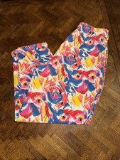 Vintage 80  s/90  s Women's Elastic Waist Colorful Pants Made in USA