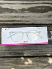 NEW ONLY Eyewear the ARCHITECT 2.00 Blue Light Blocking Lens Reading Glasses