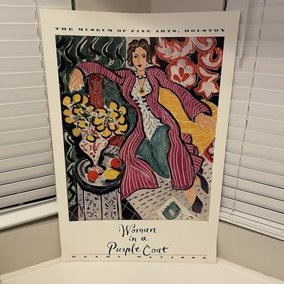 Henri Matisse Woman in a Purple Coat Poster 1993 24x36 Museum Fine