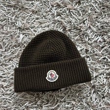 MONCLER Khaki Virgin Wool & Cashmere Beanie NWT NFC Authentic