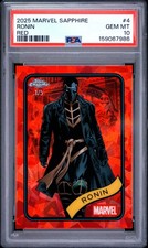 2025 TOPPS CHROME MARVEL SAPPHIRE EDITION RED #4 RONIN 1/5 PSA 10