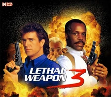 Data East Lethal Weapon 3 LW3 Pinball Machine Translite Alternate Artwork 01