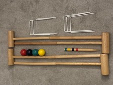 John Lewis 4-Player Wooden Croquet Set in good condition suitable for the garden