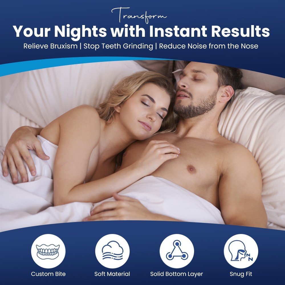 Dental Mouth Guard Snoring Stopper Grinding Teeth Sleep Freedom for Men & Women