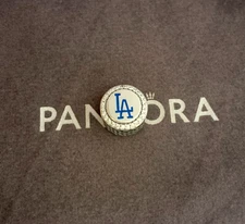 Pandora MLB LA Los Angeles Exclusive Dangle Charm S925 Sterling Silver Jewelry