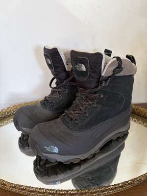 The North Face Chilkat III Black Lace Up Insulated Waterproof Snow Boots Mens 8