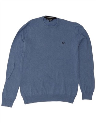 Crew Clothing Herren Rundhals Pullover Sweater Large Blau Baumwolle VG19