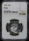 1954 Franklin Half Dollar 50C NGC PR64