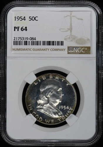 1954 Franklin Half Dollar 50C NGC PR64