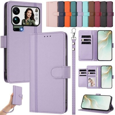Shockproof Leather Wallet Phone Case For ZTE Blade A52 A36 A56 A76 Nubia P7 V70