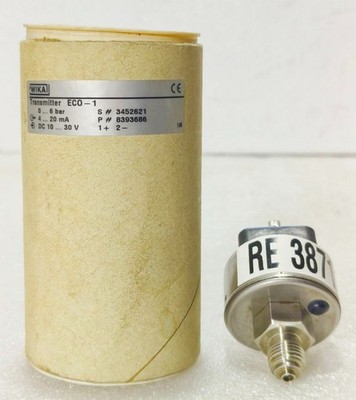 NEW  WIKA TRANSMITTER ECO-1 0-6 BAR 4-20MA DC 10-30V PRESSURE SENSOR  FREE SHIP