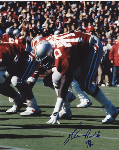 WILLIAM ROBERTS  OHIO STATE BUCKEYES   ACTION SIGNED 8x10
