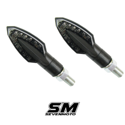 LED MINI BLINKER GETÖNT SCHWARZ SMOKE GLAS MOTORRAD ROLLER QUAD VORNE HINTEN ATV