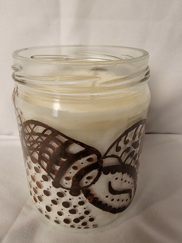 handmade soy candles brown paisley candle - Picture 6 of 8
