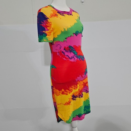 Love Size S Multi-Colored Tie Dyed Polyester Spandex Form Fitting Summer Short-S - Picture 21 of 22
