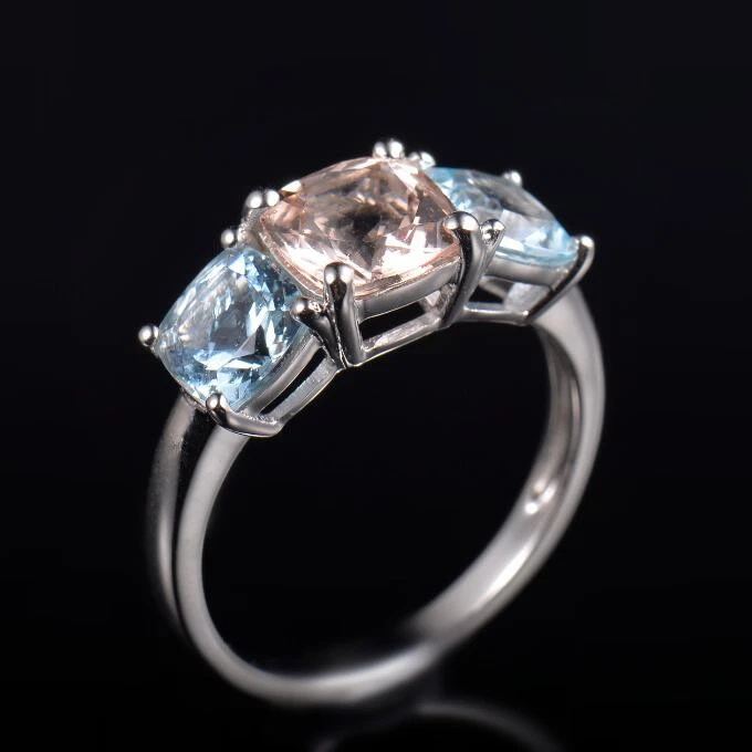 Morganite on sale aquamarine ring