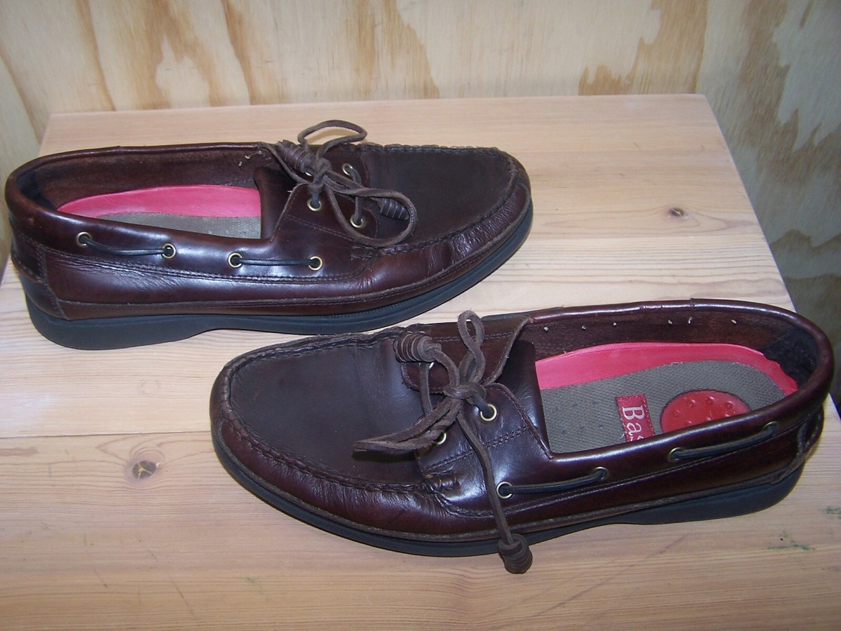 Mocassins Boat Shoes Bass Harry II - Cuir Marron Taille 7.5 US Homme, Occasion