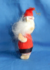Vintage Plastic Blowmold Flocked Santa Claus White Polar Bear Christmas Ornament — photo 2