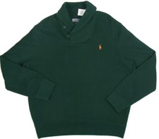 NEW Polo Ralph Lauren Fisherman Collar Sweatshirt  5 Colors Rib Knit Texture