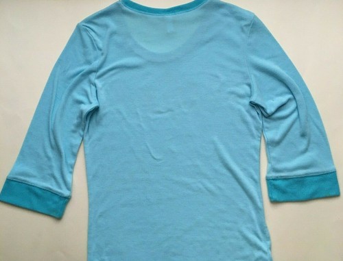 Limited Too Blue I love snowy days 3/4 Sleeve PJ Pajama Top Night Shirt 16 - Picture 2 of 2