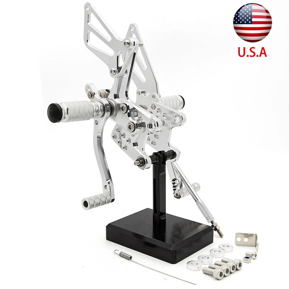 Para SV650 SV650S SV1000 SV1000S 1998-2014 CNC Reposapiés estriberas pedales Foto 2 de 4