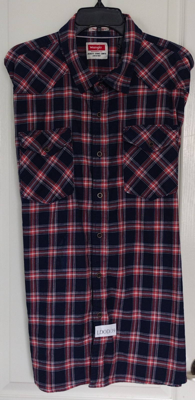 MEN Wrangler Flex For Comfort PLAID SHIRT Size 3XL Pockets w/buttons Long Sleeve thumbnail 18