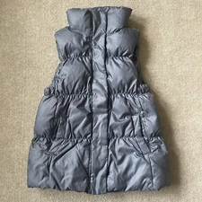 Gap Puffer Vest Womens Medium Blue Down Filled Fall Winter Casual Jacket Warm