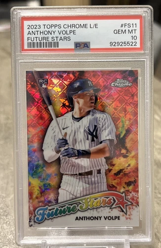 2023 Topps Chrome Anthony Volpe Logofractor RC Future Stars PSA 10 NY Yankees🔥