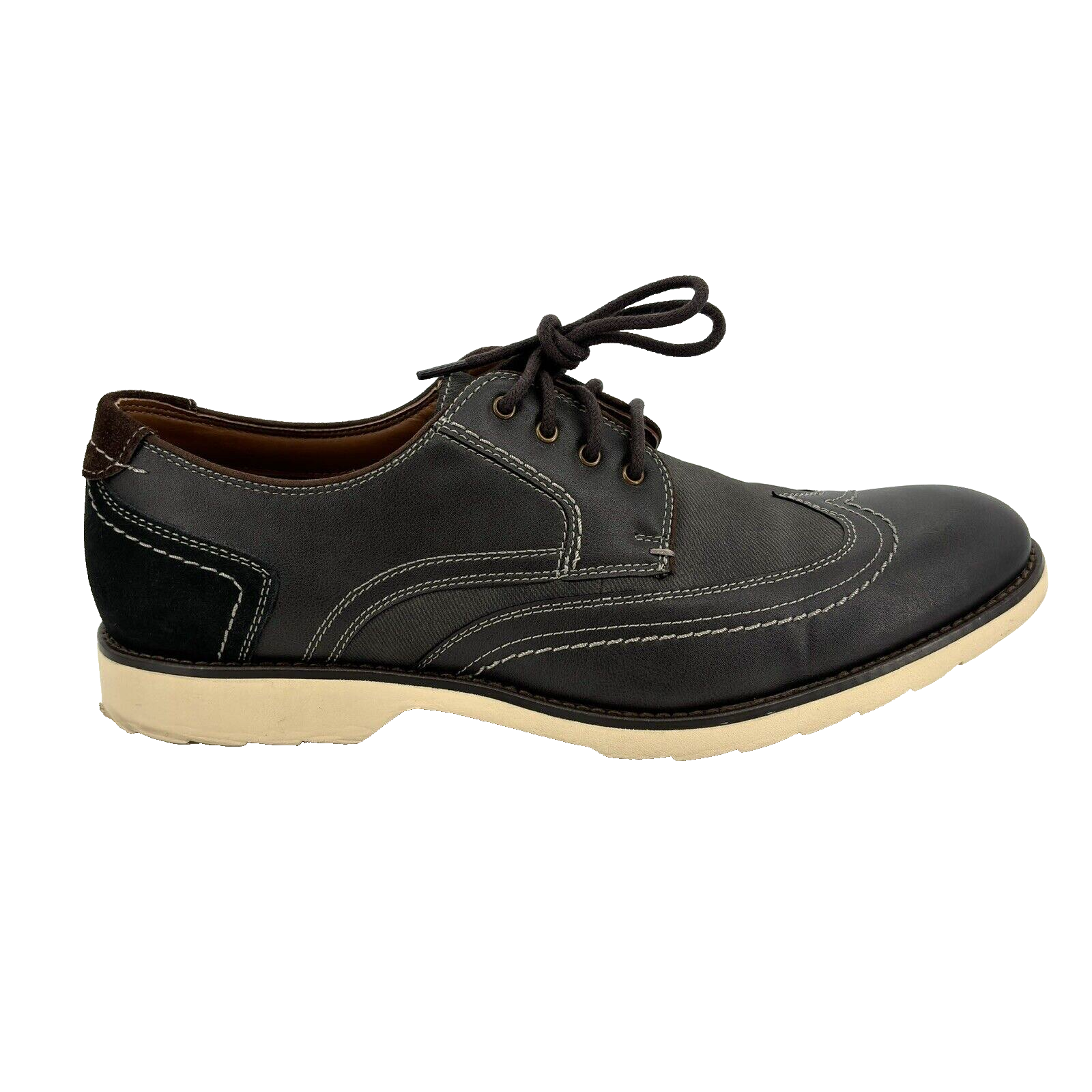 SAOLA Scarpe eleganti Oxford da uomo 10 5 M Dockers Maxwell grigio nero ala Oxford antimicrobico