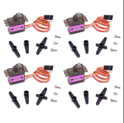 4 Stück Servo MG90S Mini Micro JR Stecker Flugzeug Copter Ruderhorn 13g