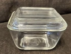 Vintage PYREX 502-B Clear Glass Refrigerator Dish Ribbed Lid 501-C