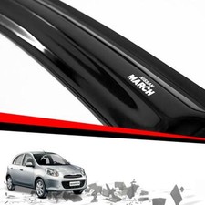 FIT Nissan March 10-12 RAIN VISOR WEATHER GUARD SHIELD WIND GLOSS BLACK