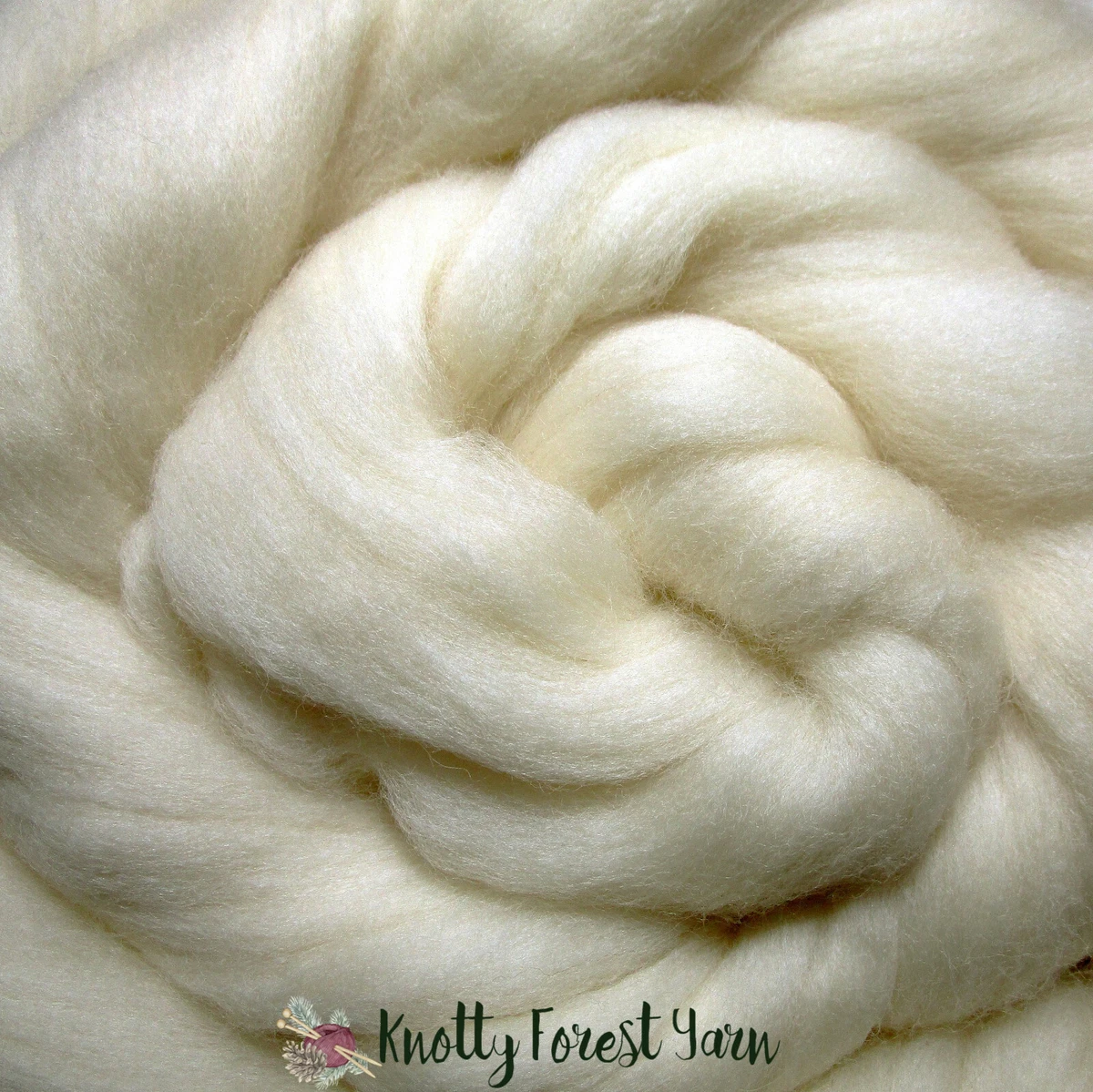 1 oz. White Wool Roving, Wool Roving For Needle Felting
