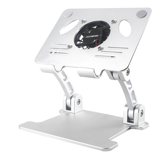 Adjustable Laptop Stand Cooling Holder with Turbo Fan Quiet Cooler Riser USB - Afbeelding 9 van 10