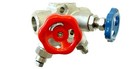 Anschlusseinheit Absperrventil Testventil und Ausblaseventil Edelstahl 3/4" PN50