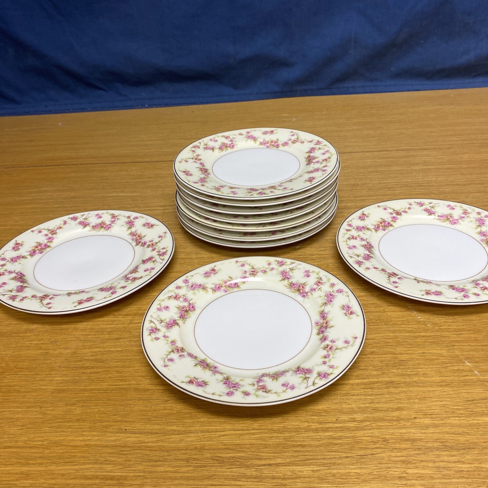 10 Vintage TK Thun Bohemia Czechoslovakia Rosemary 6 1/4” Bread Plates ...