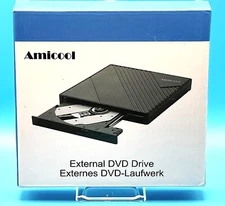 NIB, Amicool Laptop External CD/DVD Optical Drive USB 2/3 USB C Burner CD/DVD/RW