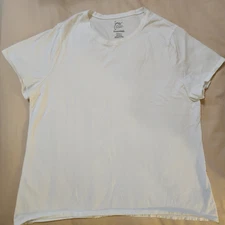 Just My Size JMS Essentials Womens Top Size 2X White S/S Crew T-Shirt Hanes